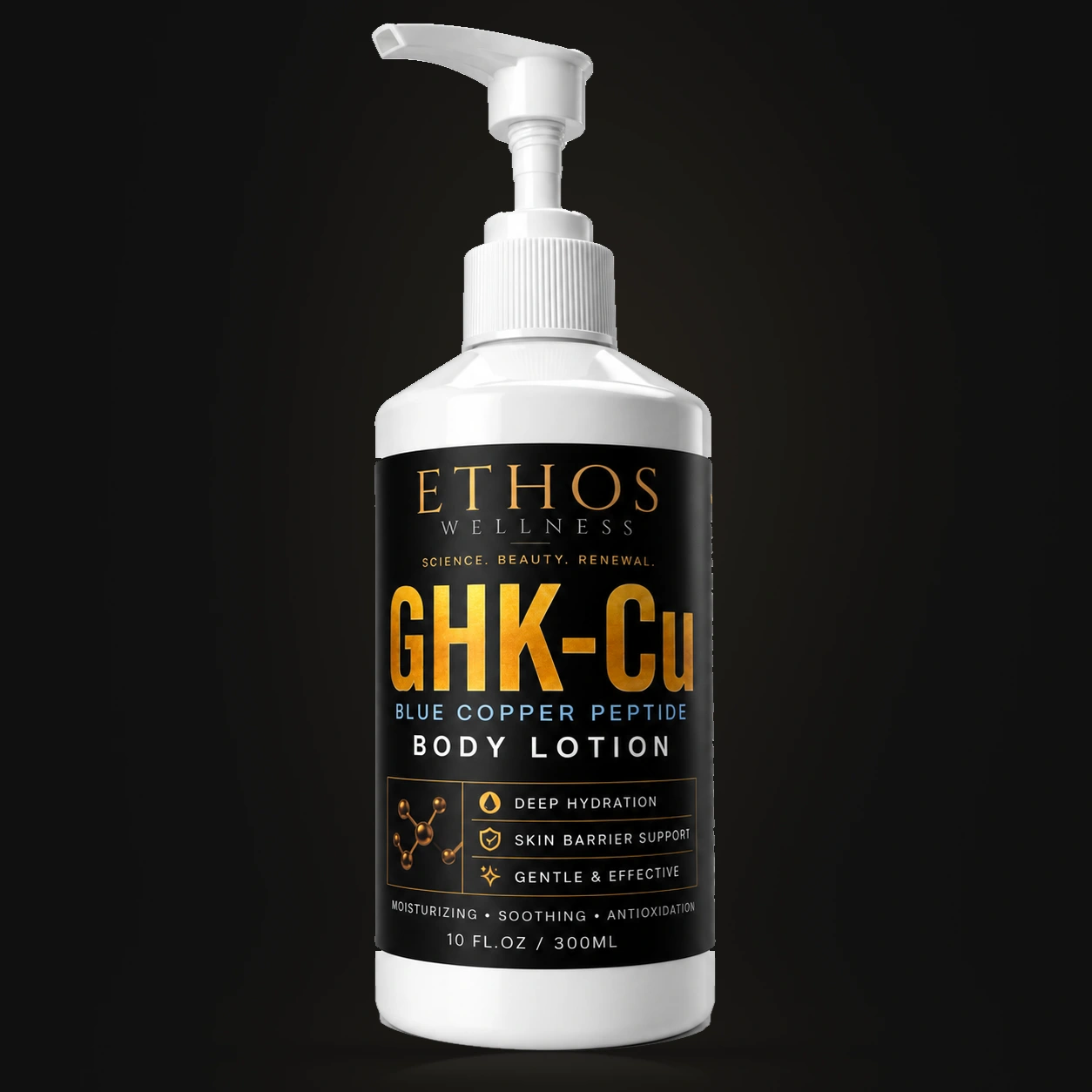 GHK-Cu Body Lotion angled bottle view